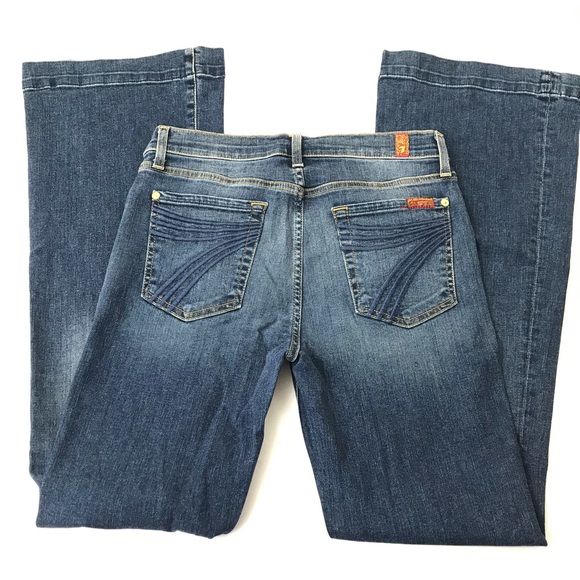 7 For All Mankind Denim - 7 For All Mankind Dojo Jeans Flare Wide Leg 28 O